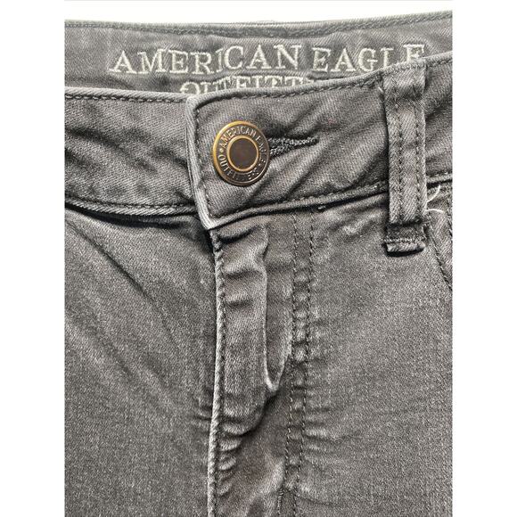 American Eagle High Rise Jegging Super Stretch Jeans Black Denim Womens 12 31X29 - Picture 8 of 8